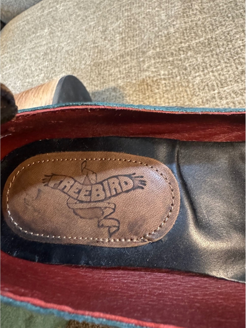 FREEBIRD BY STEVEN Randi Turquoise Blue Croc Leather Strappy Ankle Bootie 8 - Picture 10 of 10